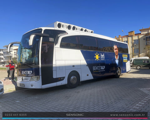 Seçim Otobüsü Araç Üstü Ses ve Anons Sistemi - İzmir
