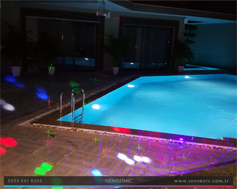 villa havuzu ışık ve ses sistemi